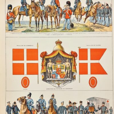Litografia oryginalna – wojsko duńskie