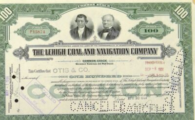 Świadectwo giełdowe – Spółka Wydobywcza i Transportowa, rok 1930