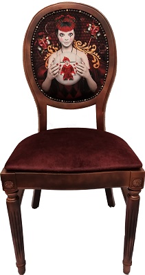 Krzesło glamour – dziewczyna z klownem