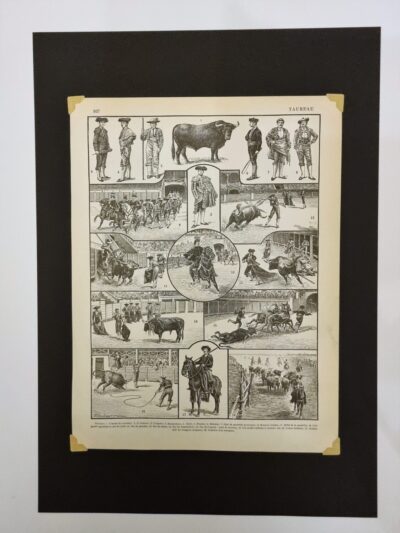 Corrida, rycina oryginalna, dekoracja na ścianę