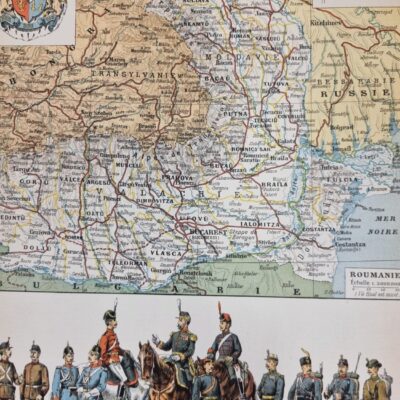 Wojsko rumuńskie – oryginalna rycina z francuskiej encyklopedii z 1898 r.