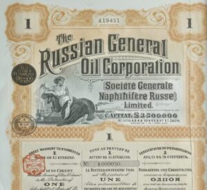 Oryginalna Akcja Russian General Oil Corporation