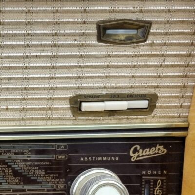 Stare radio lampowe, radio Graetz, dekoracja retro, dekoracja vintage