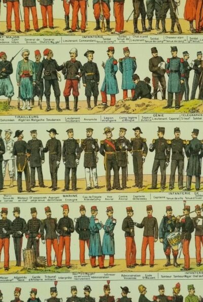 Armia francuska – Ilustracja historyczna z 1898 roku, płótno canvas