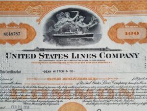 Antyczny certyfikat żeglugowy USA z epoki Titanica